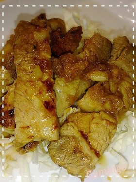 柔らかな豚のシャリアピンステーキ