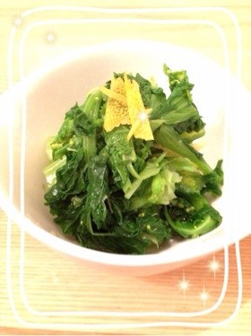 話題の副菜作りおき！料亭の菜の花おひたし