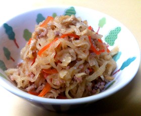 簡単！激ウマ！豚挽き肉と切干大根の煮物