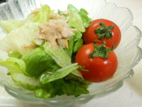 レタスで簡単♪やみつきサラダ✿