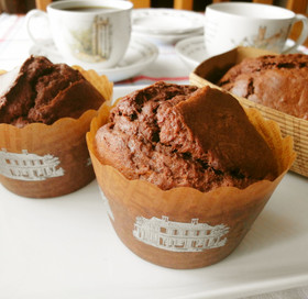 甘さ控えめ＊バナナチョコマフィン