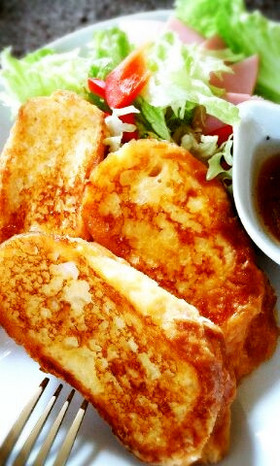 朝食・ランチにバゲットでフレンチトースト