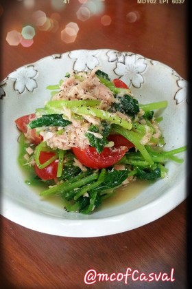 三つ葉の香りがうまい♪ツナ缶サラダ