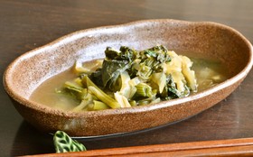 【かぶの葉の炊いたん】中華風のおばんざい