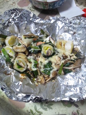 ２月１１日晩飯【鮭のマヨホイル焼き】