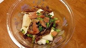 山芋と鶏皮のカリシャキポン酢