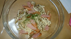 きのことソーセージのレンジでチン！