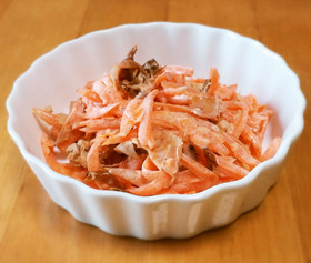 レンジで1分！人参のおかかマヨ和え☆弁当