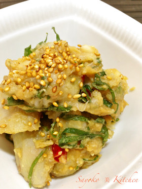 里芋の味噌ジンジャー炒め