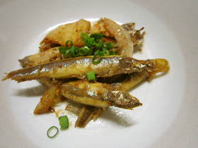 キビナゴのキムチ炒め