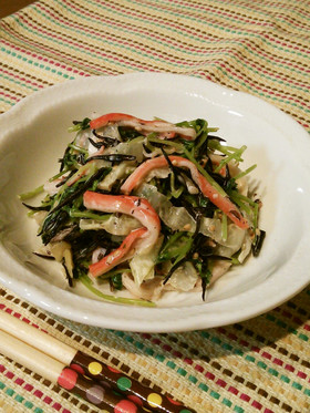 ヘルシー☆豆苗とひじきのマヨポンサラダ