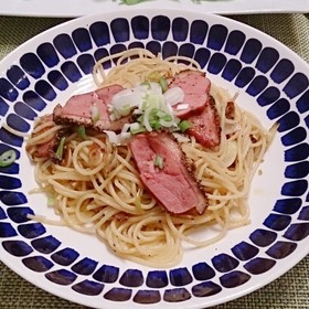 鴨ネギ☆柚子胡椒パスタ