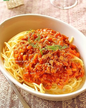 簡単☆ケチャップで作るミートソースパスタ