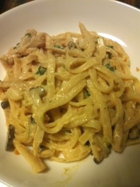 牛乳で作るウニクリームパスタ