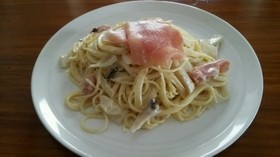 生ハムのクリームパスタ