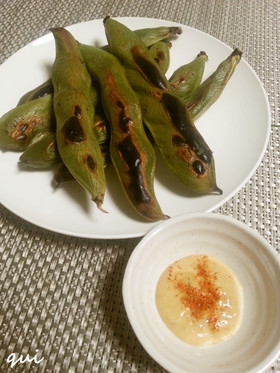 春の便り♪焼きそら豆