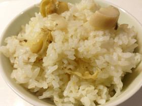 ホタテとエリンギの炊き込みご飯