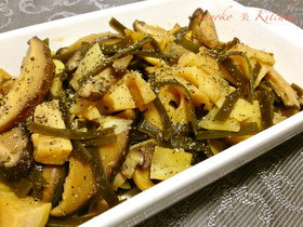 筍と椎茸の昆布炒め