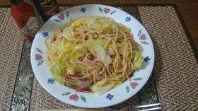 【ぐうたら】キャベツのペペロンチーノ