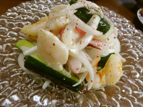 簡単魚介のマリネ