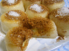 フライパンで♡ツルンと白玉プチ焼き大福♡