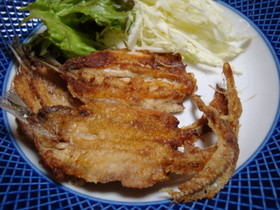 フライパンで☆鰯の竜田揚げ＆骨せんべい♪