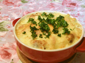 キノコたっぷり♪チキンマカロニグラタン☆