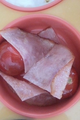 ミニトマトとハムのソテー