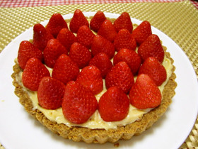 ★糖質オフ！＊苺のカスタードタルト＊♪