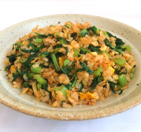 大根葉と干し海老のチャーハン