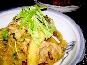 絶品！新じゃがと豚肉のおろし炒め(^^♪