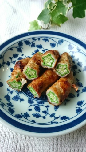 レンジで時短☆お弁当にオクラの豚肉巻き★