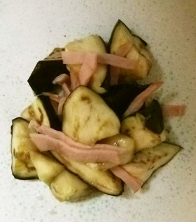 簡単！ナスとハムの鶏がらスープ和え