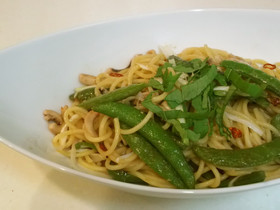 イカの塩辛のペペロンチーノ❀パスタランチ