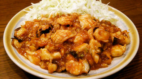 紋甲いかゲソのチリソース♪