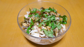 納豆とシシャモの和風❀そうめん和え