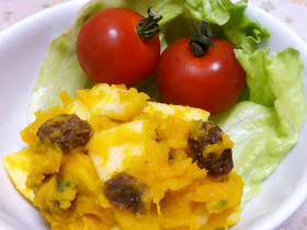 簡単！カボチャとリンゴのおいしいサラダ。