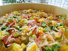 夏のさっぱり野菜ちらし寿司