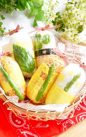 人気のスティックおにぎり＊缶詰活用編