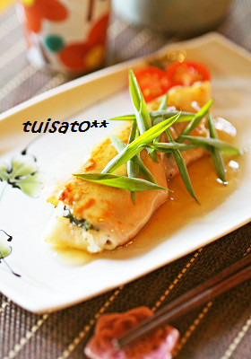 ＊白身魚で和風サルティンボッカ＊