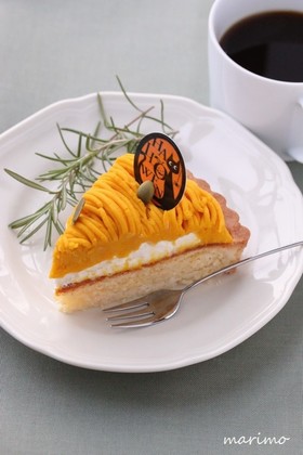 ハロウィンに★かぼちゃモンブランタルト