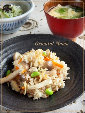 エコで美味しい！鶏煮汁で秋の炊き込みご飯