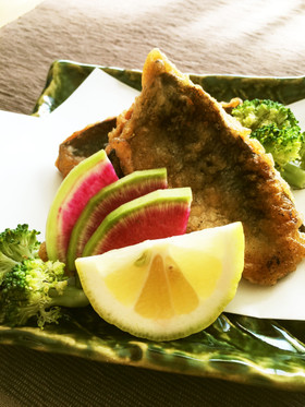 簡単☆フライパンでアジの竜田揚げ