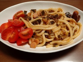 天然キノコ6種の皿うどん