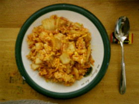 ベーコン入りキムチのチャーハン