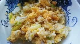 しらすと白菜漬物の卵炒飯