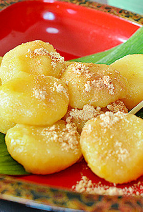 すりおろしさつま芋の団子☆きなこシナモン