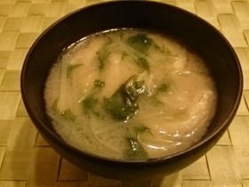 ◆簡単♡水菜とお揚げさんのお味噌汁◆