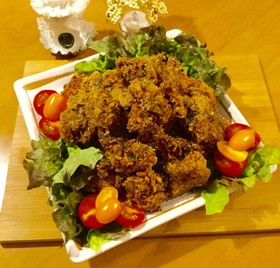 カレールーでカレー味のクランキー唐揚げ