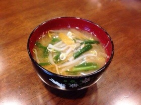 速攻出来る♪＊ニラもやしのお味噌汁＊